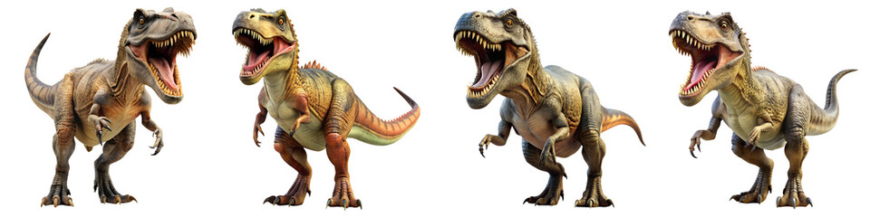 Tyrannosaurus dinasaur isolated on transparent background PNG file