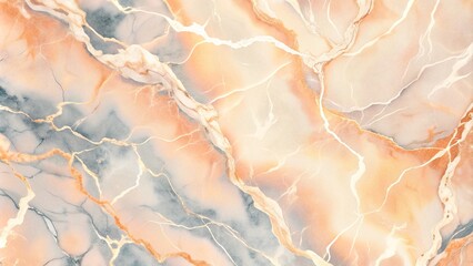 Fototapeta premium Golden Beige Marble Texture with Natural Veins