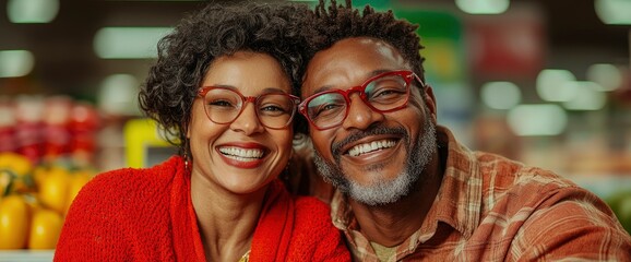 African American Couple Smiling As They Discuss Purchases, Their Joy In Shared Success