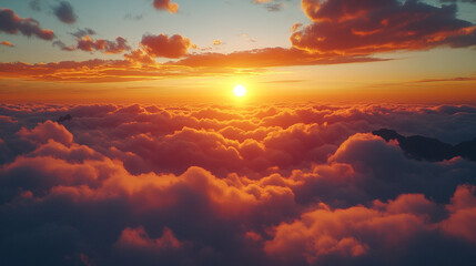 sunrise above the clouds