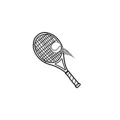 tennis racket and ball