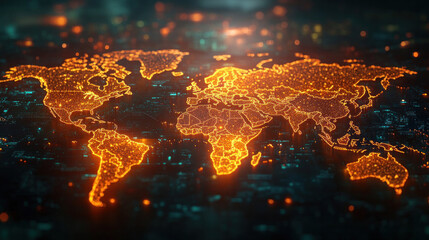 An interactive world map shows the reach of a global e-commerce brand, connecting with customers worldwide.