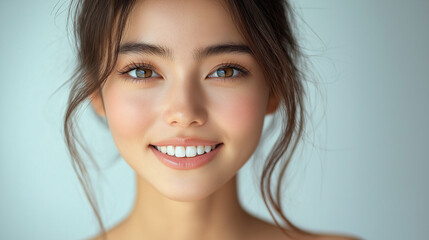 Obraz premium 白い歯を見せる女性