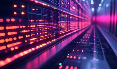 Close-Up of Digital Firewall Blocking Malicious Attacks with Advanced Security