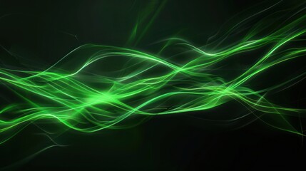 Abstract Green Light Waves