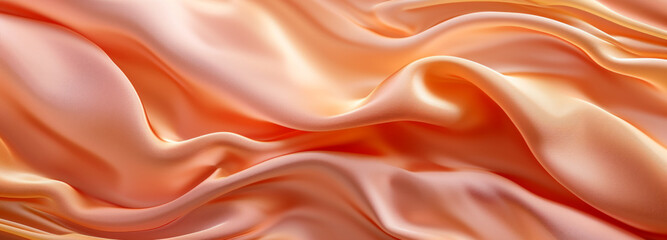 Obraz premium Smooth elegant orange silk or satin luxury cloth texture background