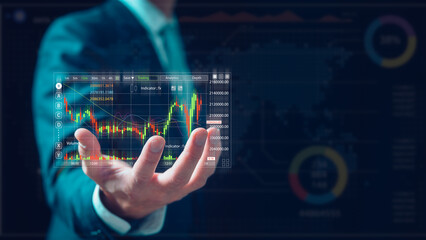 investment and financial concept planning and strategy, Stock market, Business growth, progress or...