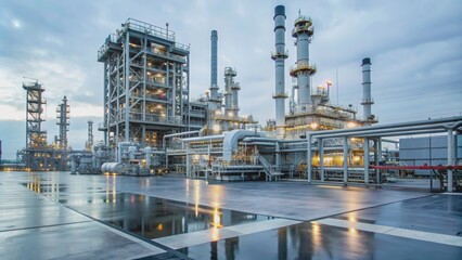 Cutting edge oil and gas extraction facility with advanced processing technologies, oil, gas, extraction