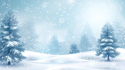 Snowy Winter Forest Scene