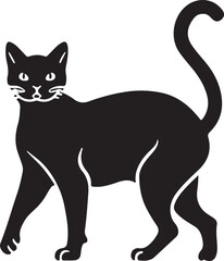 a cat black silhouette vector art design