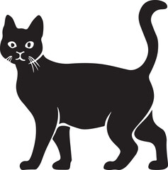 a cat black silhouette vector art design
