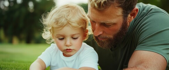 Father Teaching Daughter Golf, Repositioning The Ball With Patience And Love