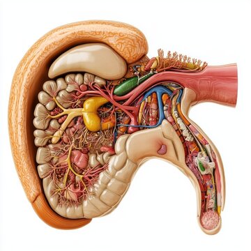 Human Pancreas Anatomy: Exocrine and Endocrine Functions Illustrated