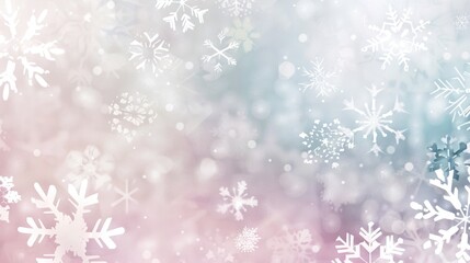 Winter Wonderland Background with Snowflakes