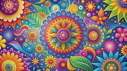 Vibrant wallpaper design featuring colorful delights for an uplifting and joyful space , colorful, vibrant, wallpaper, design