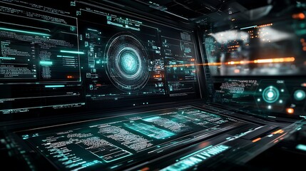 Digital Interface Showing Real-Time Malware Detection and Prevention