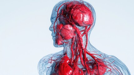 Digestive system, organs and pathways, 3D illustration 