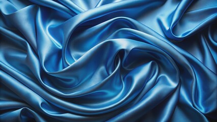 Obraz premium Elegant blue silk background with soft texture and luxurious sheen, blue, silk, background, elegant, soft, texture, luxurious