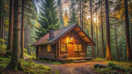 Cozy cabin in the woods, perfect for a relaxing getaway, cozy, cabin, woods, nature, retreat, tranquil, peaceful, relaxation