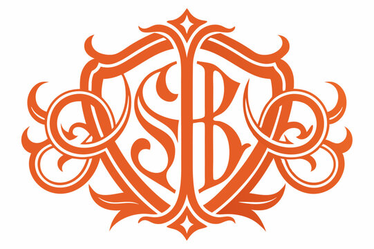 Ornate shield with intertwined letters "SRB"