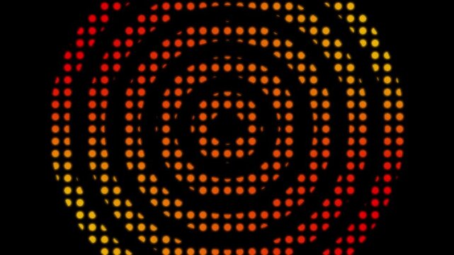 digital halftone dotted texture circle abstract loop background animation, dynamic technology backdrop