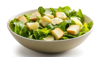 Classic Caesar Salad with Croutons and Cheese