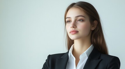 Confident young businesswoman in formal attire