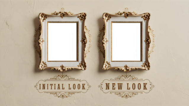 Classic Elegance: Ornate Frames with Vintage Western Script
