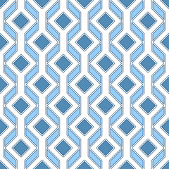 Seamless geometric pattern consisting of hollow cube shapes with border lines. Suitable for graphic design, textiles, interiors, wrapping, print, etc.