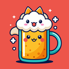cat with beer