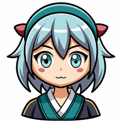 manga doll with hair