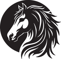 a horse head illustration vector art
