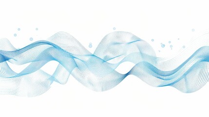 Fototapeta premium Abstract Blue Wave Pattern on White Background