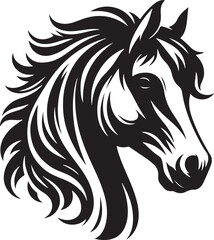 a horse head illustration vector art