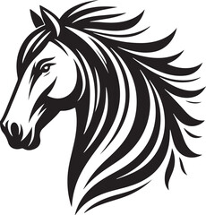 a horse head illustration vector art