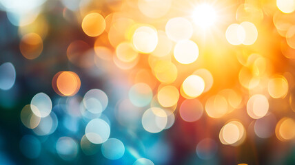 Fototapeta premium Abstract Sun Rays with Bokeh Lights Gradient Effect on White and Transparent Background 