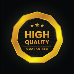 vector high quality satisfaction guaranteed golden stickers
