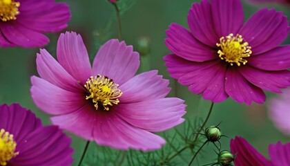 Obraz premium Vibrant bouquet of purple flowers in bloom