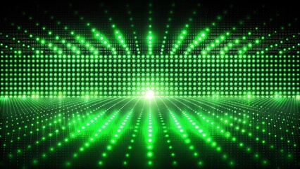Naklejka premium Abstract black background illuminated by green LEDs, technology, futuristic, digital, glowing, neon, vibrant, dark, abstract