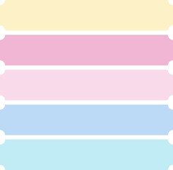 Pastel Dream: A soothing palette of pastel stripes in pink, yellow, and blue evokes a sense of tranquility and sweet delight.  