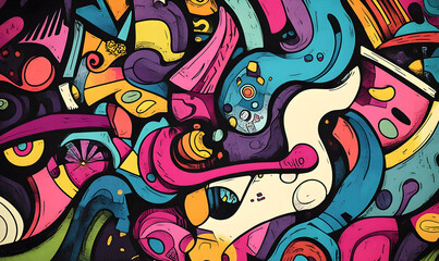 abstract doodle hand drawn design background