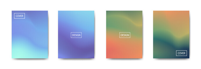 set of abstract background with beautiful gradation color, colorful background for poster flyer banner backdrop.vertical banner.cool fluid background vector illustration