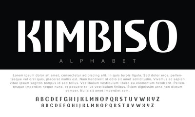 Luxury Kimbiso alphabet letters font for logo