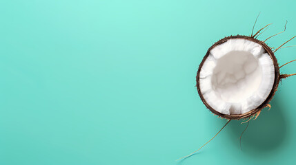 Fototapeta premium Coconut on simple background