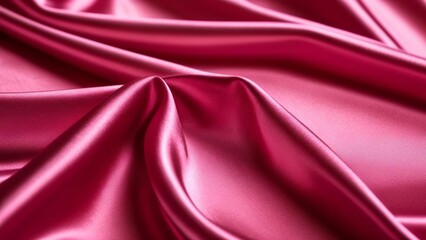 Obraz premium Luxurious silk fabric in a vibrant red hue