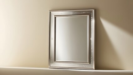 Blank Picture Frame in Soft Light. GENERATIVE AI