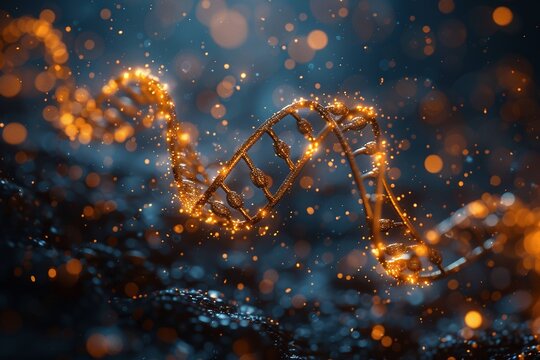 The dna made with light trails UHD wallpaper
