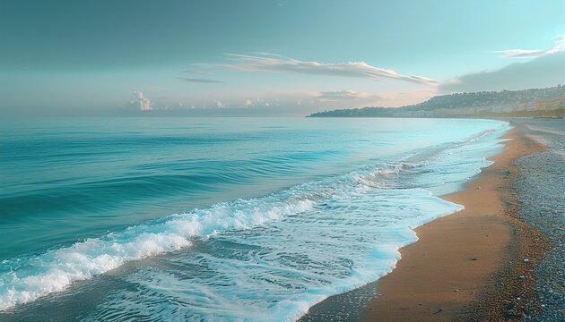Beaches of Nice immediately after the storm,