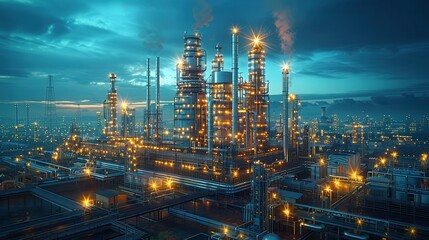 Blank Text Space Over Realistic AI-Managed Renewable Energy Facility with Smart Grids and Automated Systems Representing Sustainable Technology