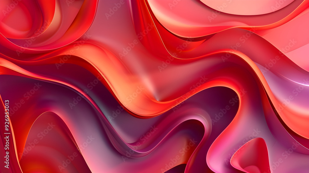 Poster abstract background with smooth shapes